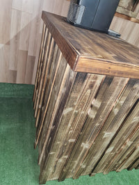 Bespoke Rustic Wooden Garden Bar with Fridge Space | UK Handmade Home Bar