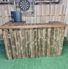 Bespoke Rustic Wooden Garden Bar with Fridge Space | UK Handmade