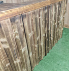 Bespoke Rustic Wooden Garden Bar with Fridge Space | UK Handmade