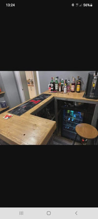 Bespoke Rustic Wood Double Return Bar