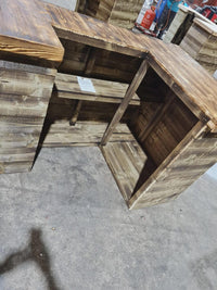 Bespoke Rustic Wood Double Return Bar